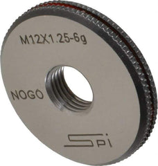 SPI - M12x1.25 No Go Single Ring Thread Gage - Class 6G, Oil Hardened Nonshrinking Steel (OHNS), NPL Traceability Certification Included - Exact Tool & Supply