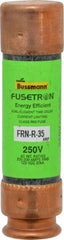 Cooper Bussmann - 125 VDC, 250 VAC, 35 Amp, Time Delay General Purpose Fuse - Fuse Holder Mount, 76.2mm OAL, 20 at DC, 200 (RMS) kA Rating, 13/16" Diam - Exact Tool & Supply