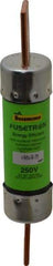 Cooper Bussmann - 250 VAC, 75 Amp, Time Delay General Purpose Fuse - Bolt-on Mount, 5-7/8" OAL, 20 at DC, 200 (RMS) kA Rating, 1-1/16" Diam - Exact Tool & Supply