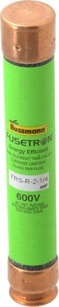 Cooper Bussmann - 300 VDC, 600 VAC, 2.25 Amp, Time Delay General Purpose Fuse - Fuse Holder Mount, 127mm OAL, 20 at DC, 200 (RMS) kA Rating, 13/16" Diam - Exact Tool & Supply