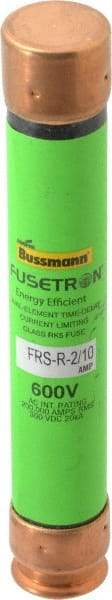 Cooper Bussmann - 300 VDC, 600 VAC, 0.2 Amp, Time Delay General Purpose Fuse - Fuse Holder Mount, 127mm OAL, 20 at DC, 200 (RMS) kA Rating, 13/16" Diam - Exact Tool & Supply
