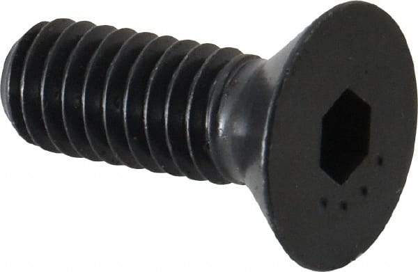 Camcar - 5/16-18 UNC Hex Socket Drive, 82° Flat Screw - Alloy Steel, Black Oxide Finish, Fully Threaded, 7/8" OAL - Exact Tool & Supply
