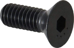 Camcar - 5/16-18 UNC Hex Socket Drive, 82° Flat Screw - Alloy Steel, Black Oxide Finish, Fully Threaded, 7/8" OAL - Exact Tool & Supply