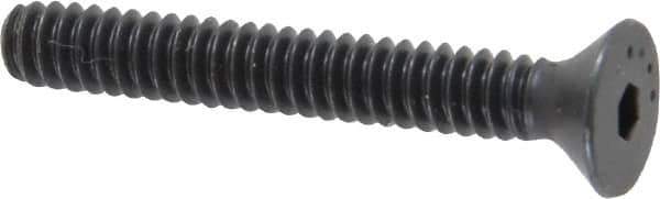 Camcar - #6-32 UNC Hex Socket Drive, 82° Flat Screw - Alloy Steel, Black Oxide Finish, Fully Threaded, 1" OAL - Exact Tool & Supply