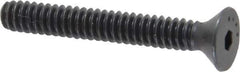 Camcar - #6-32 UNC Hex Socket Drive, 82° Flat Screw - Alloy Steel, Black Oxide Finish, Fully Threaded, 1" OAL - Exact Tool & Supply