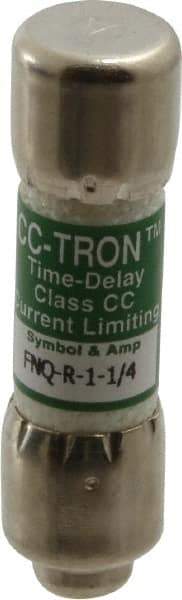 Cooper Bussmann - 300 VDC, 600 VAC, 1.25 Amp, Time Delay General Purpose Fuse - Fuse Holder Mount, 1-1/2" OAL, 200 at AC (RMS) kA Rating, 13/32" Diam - Exact Tool & Supply