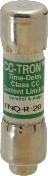 Cooper Bussmann - 300 VDC, 600 VAC, 20 Amp, Time Delay General Purpose Fuse - Fuse Holder Mount, 1-1/2" OAL, 20 at DC, 200 at AC (RMS) kA Rating, 13/32" Diam - Exact Tool & Supply
