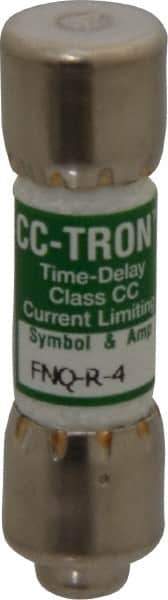 Cooper Bussmann - 300 VDC, 600 VAC, 4 Amp, Time Delay General Purpose Fuse - Fuse Holder Mount, 1-1/2" OAL, 200 at AC (RMS) kA Rating, 13/32" Diam - Exact Tool & Supply
