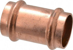 NIBCO - 1" Wrot Copper Pipe Coupling - P x P, Press Fitting - Exact Tool & Supply