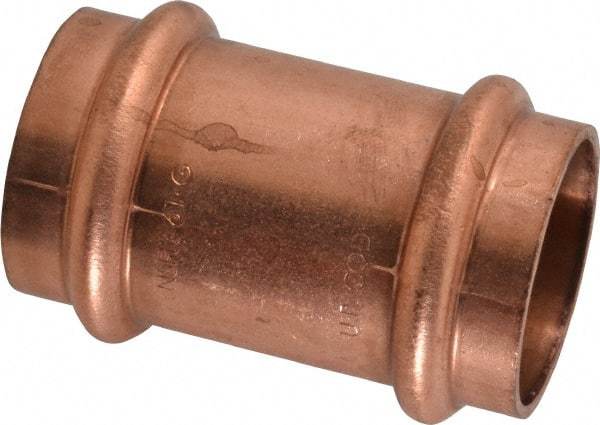 NIBCO - 1" Wrot Copper Pipe Coupling without Stop - P x P, Press Fitting - Exact Tool & Supply