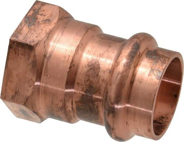 NIBCO - 3/4" Wrot Copper Pipe Adapter - P x F, Press Fitting - Exact Tool & Supply