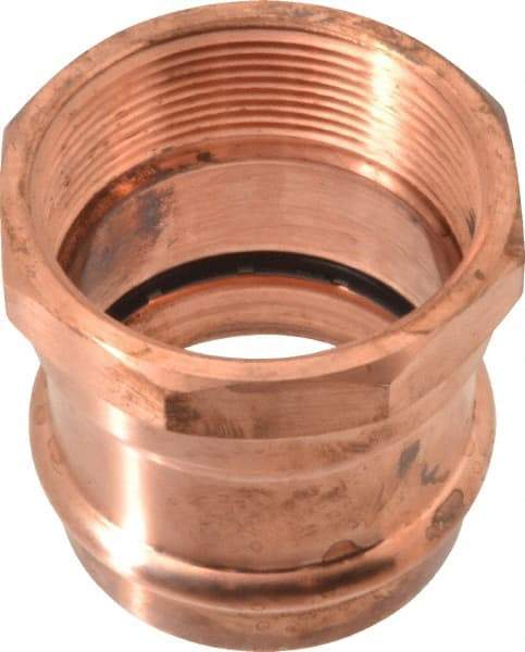 NIBCO - 2" Wrot Copper Pipe Adapter - P x F, Press Fitting - Exact Tool & Supply