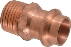 NIBCO - 1/2" Wrot Copper Pipe Adapter - P x M, Press Fitting - Exact Tool & Supply