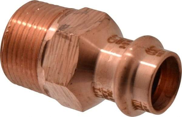NIBCO - 1/2 x 3/4" Wrot Copper Pipe Adapter - P x M, Press Fitting - Exact Tool & Supply