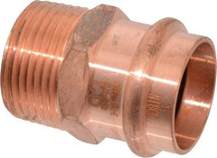 NIBCO - 1" Wrot Copper Pipe Adapter - P x M, Press Fitting - Exact Tool & Supply