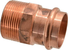 NIBCO - 1-1/4" Wrot Copper Pipe Adapter - P x M, Press Fitting - Exact Tool & Supply