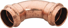 NIBCO - 1" Wrot Copper Pipe 90° Elbow - P x P, Press Fitting - Exact Tool & Supply