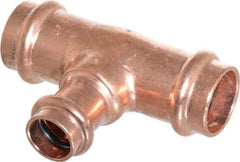 NIBCO - 3/4 x 3/4 x 1/2" Wrot Copper Pipe Tee - P, Press Fitting - Exact Tool & Supply