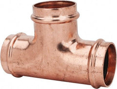 NIBCO - 2" Wrot Copper Pipe Tee - P, Press Fitting - Exact Tool & Supply