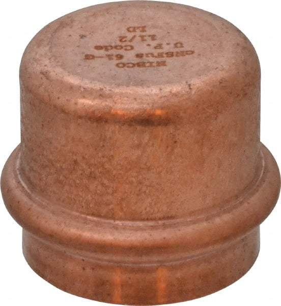 NIBCO - 1-1/2" Wrot Copper Pipe End Cap - P, Press Fitting - Exact Tool & Supply
