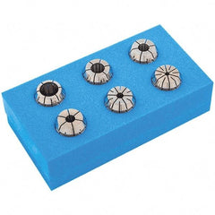 Iscar - 6 Piece, 5mm to 20mm Capacity, ER Collet Set - Increments of 2mm, Series ER32 - Exact Tool & Supply