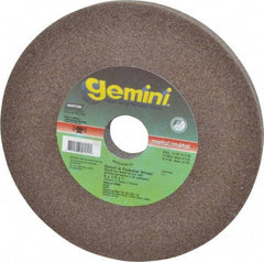 Norton - 60/80 Grit Aluminum Oxide Bench & Pedestal Grinding Wheel - 6" Diam x 1" Hole x 1/2" Thick, 6210 Max RPM, Medium Grade - Exact Tool & Supply