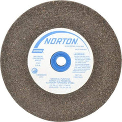 Norton - 36 Grit Aluminum Oxide Bench & Pedestal Grinding Wheel - 6" Diam x 1" Hole x 3/4" Thick, 4140 Max RPM, Very Coarse/Coarse Grade - Exact Tool & Supply