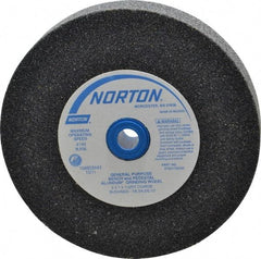 Norton - 36 Grit Aluminum Oxide Bench & Pedestal Grinding Wheel - 6" Diam x 1" Hole x 1" Thick, 4140 Max RPM, Very Coarse/Coarse Grade - Exact Tool & Supply