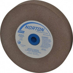 Norton - 100 Grit Aluminum Oxide Bench & Pedestal Grinding Wheel - 6" Diam x 1" Hole x 1" Thick, 4140 Max RPM, Fine Grade - Exact Tool & Supply