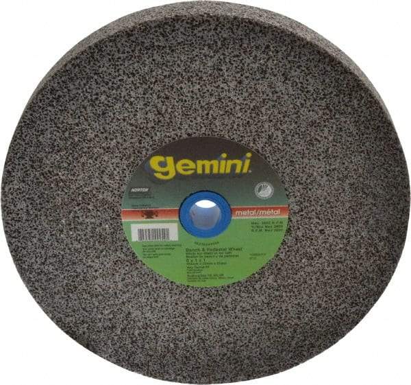 Norton - 24 Grit Aluminum Oxide Bench & Pedestal Grinding Wheel - 8" Diam x 1" Hole x 1" Thick, 3600 Max RPM, Very Coarse Grade - Exact Tool & Supply