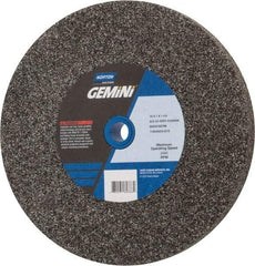 Norton - 24 Grit Aluminum Oxide Bench & Pedestal Grinding Wheel - 10" Diam x 1-1/4" Hole x 1" Thick, 2485 Max RPM, Very Coarse Grade - Exact Tool & Supply