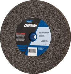 Norton - 36/46 Grit Aluminum Oxide Bench & Pedestal Grinding Wheel - 10" Diam x 1-1/4" Hole x 1-1/4" Thick, 2485 Max RPM, Very Coarse/Coarse Grade - Exact Tool & Supply