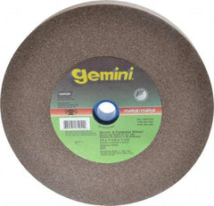 Norton - 60/80 Grit Aluminum Oxide Bench & Pedestal Grinding Wheel - 10" Diam x 1-1/4" Hole x 1-1/4" Thick, 2485 Max RPM, Medium Grade - Exact Tool & Supply