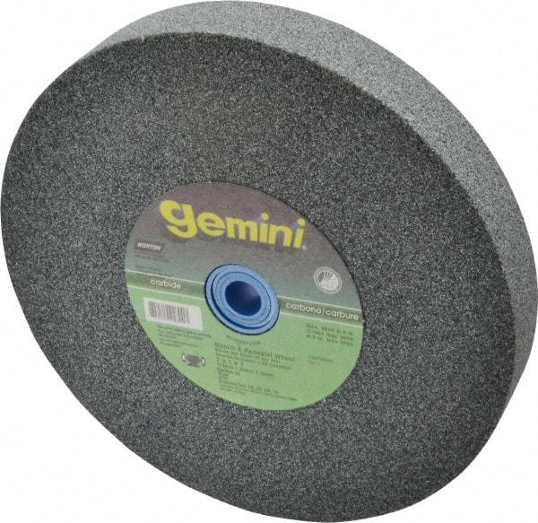 Norton - 60 Grit Silicon Carbide Bench & Pedestal Grinding Wheel - 7" Diam x 1" Hole x 1" Thick, 3600 Max RPM, Medium Grade - Exact Tool & Supply