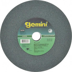 Norton - 80 Grit Silicon Carbide Bench & Pedestal Grinding Wheel - 10" Diam x 1-1/4" Hole x 1" Thick, 2485 Max RPM, Medium Grade - Exact Tool & Supply