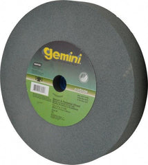 Norton - 80 Grit Silicon Carbide Bench & Pedestal Grinding Wheel - 12" Diam x 1-1/4" Hole x 2" Thick, 2070 Max RPM, Medium Grade - Exact Tool & Supply