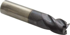 ProMax - 5/8", 7/8" LOC, 5/8" Shank Diam, 3" OAL, 4 Flute, Solid Carbide Square End Mill - Single End, AlTiN Finish, Spiral Flute, 40° Helix, Centercutting, Right Hand Cut, Right Hand Flute, Series 111 - Exact Tool & Supply