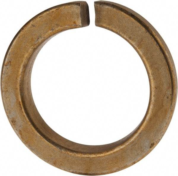 Value Collection - 2", 2.008" ID, 0.422" Thick Split Lock Washer - Grade 8 Spring Steel, Zinc Yellow Dichromate Finish, 2.008" Min ID, 2.039" Max ID, 2.936" Max OD - Exact Tool & Supply