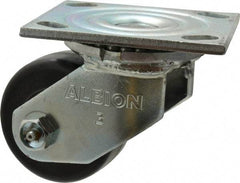 Albion - 3-1/4" Diam x 1-1/2" Wide x 4-1/4" OAH Top Plate Mount Swivel Caster - Phenolic, 600 Lb Capacity, Roller Bearing, 4 x 4-1/2" Plate - Exact Tool & Supply