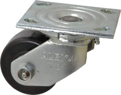 Albion - 3-1/4" Diam x 2" Wide x 4-1/4" OAH Top Plate Mount Swivel Caster - Phenolic, 700 Lb Capacity, Roller Bearing, 4 x 4-1/2" Plate - Exact Tool & Supply