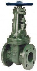 NIBCO - 6" Pipe, Class 150, Flanged-Raised Face Ductile Iron Solid Wedge OS & Y Gate Valve - 285 WOG, 150 WSP, Bolted Bonnet - Exact Tool & Supply