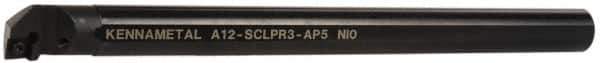 Kennametal - 23.62mm Min Bore Diam, 254mm OAL, 3/4" Shank Diam, A-SCLP-AP Indexable Boring Bar - CP.. Insert, Screw Holding Method - Exact Tool & Supply