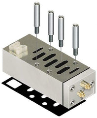 Parker - ISO 1 Sandwich Flow Control Valve - ISO 5599-2 Plug-In, 0 to 145 PSI & Zinc Material - Exact Tool & Supply