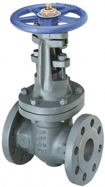 NIBCO - 3" Pipe, Class 250, Flanged Iron Solid Wedge OS & Y Gate Valve with By-Pass - 500 WOG, 250 WSP, Bolted Bonnet - Exact Tool & Supply