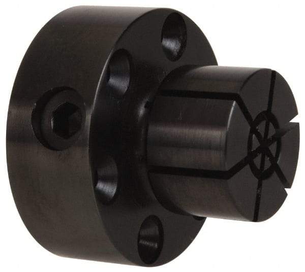Mitee-Bite - 0.71 to 1.12" Expansion Diam, 4,000 Lb Holding Force, 8-32 Mounting Screw, Steel ID Expansion Clamps - 1.968" Flange Diam, 3/4" Flange Thickness, 1.55" Mount Hole Diam, 6 Mount Holes, 1.625" Overall Height, 49 Ft/Lb Torque - Exact Tool & Supply