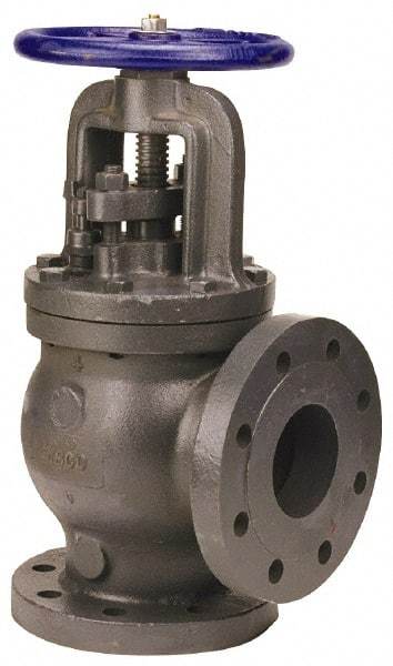 NIBCO - 8" Pipe, Flanged Ends, Iron Renewable Globe Valve - Bronze Disc, Bolted Bonnet, 500 psi WOG, 250 psi WSP, Class 250 - Exact Tool & Supply