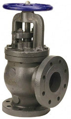 NIBCO - 2-1/2" Pipe, Flanged Ends, Iron Renewable Globe Valve - PTFE Disc, Bolted Bonnet, 500 psi WOG, 250 psi WSP, Class 250 - Exact Tool & Supply