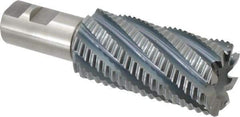 Hertel - 2" Diam, Coarse Pitch, 4" LOC, 8 Flute Cobalt Roughing Square End Mill - TiCN Finish, 6-1/2" OAL, 1-1/4" Shank Diam, Single End, 30° Helix - Exact Tool & Supply