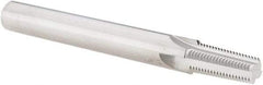 Scientific Cutting Tools - 1/8-27 Thread, 3/8" Shank Diam, Bright Coating, Solid Carbide Straight Flute Thread Mill - 4 Flutes, 3-1/2" OAL, 1/8" Min Noml Diameter - Exact Tool & Supply