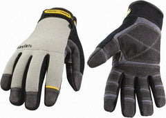 Youngstown - Size S (7), ANSI Cut Lvl 3, Puncture Lvl 4, Abrasion Lvl 4, Kevlar Cut & Puncture Resistant Gloves - Kevlar Lining, Hook & Loop Cuff, Black/Gray, Paired - Exact Tool & Supply